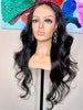 Virgin human hair Brazilian wig lace frontal middle