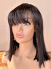 Bob wig with bangs 14 inches virgin Brazilian human hair 14 inches